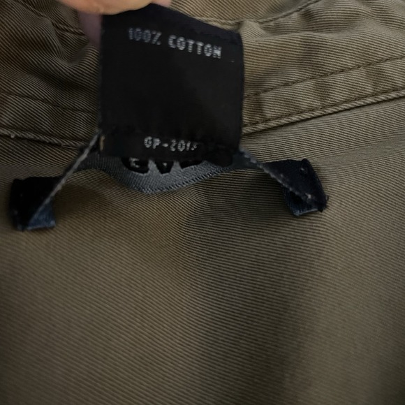 GAP XXL Khaki‎ Utility Shirt 100% Cotton Long Sleeve Button Front Workwear - Picture 8 of 8